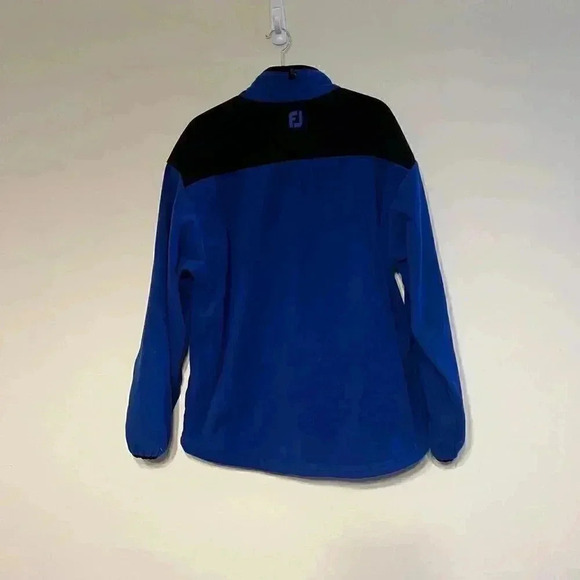 Footjoys Dryjoys 1/2 Zip Blue Golf Pullover Fleece Jacket Large - Picture 4 of 7